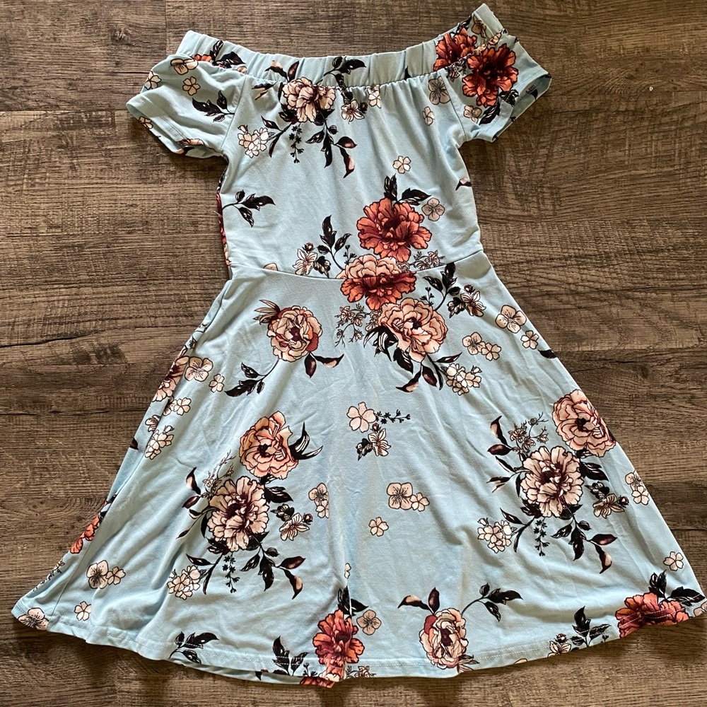 Charlotte Russe Blue Flora Dress